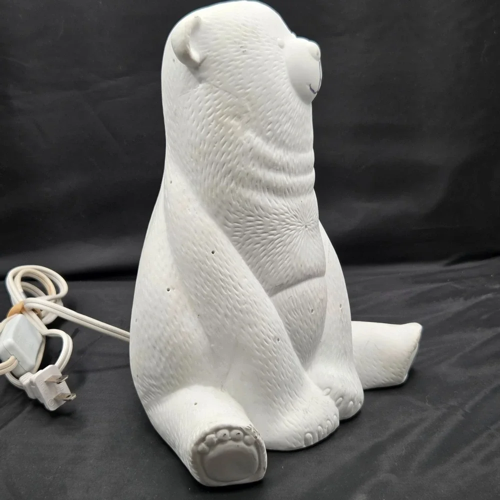 Belleek Pottery Living Bear Luminaire Lamp Kids Nursery Soft Warm Glow